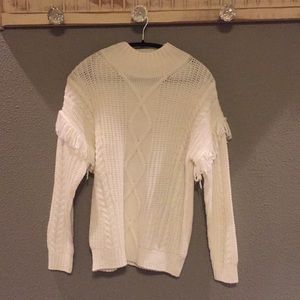 Time and Tru Sweatet with Fringe- S